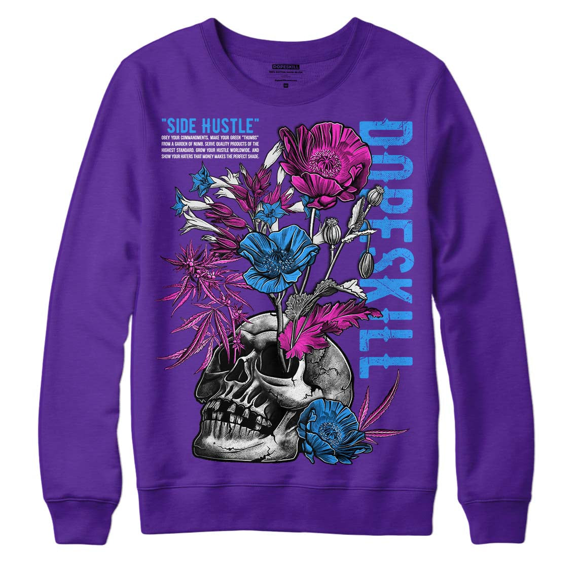 Court Purple 13s DopeSkill Purple Sweatshirt Side Hustle Graphic