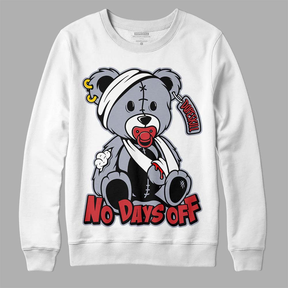 Bred Reimagined 4s DopeSkill Sweatshirt Hurt Bear Graphic