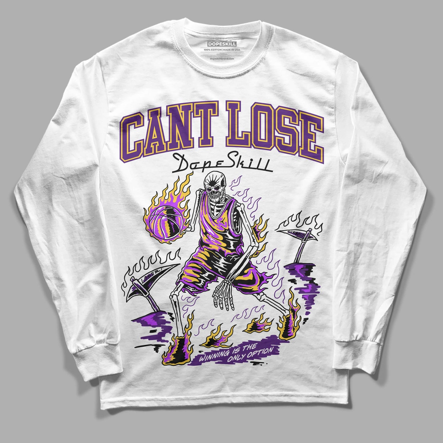 Field Purple 12s DopeSkill Long Sleeve T-Shirt Cant Lose Graphic