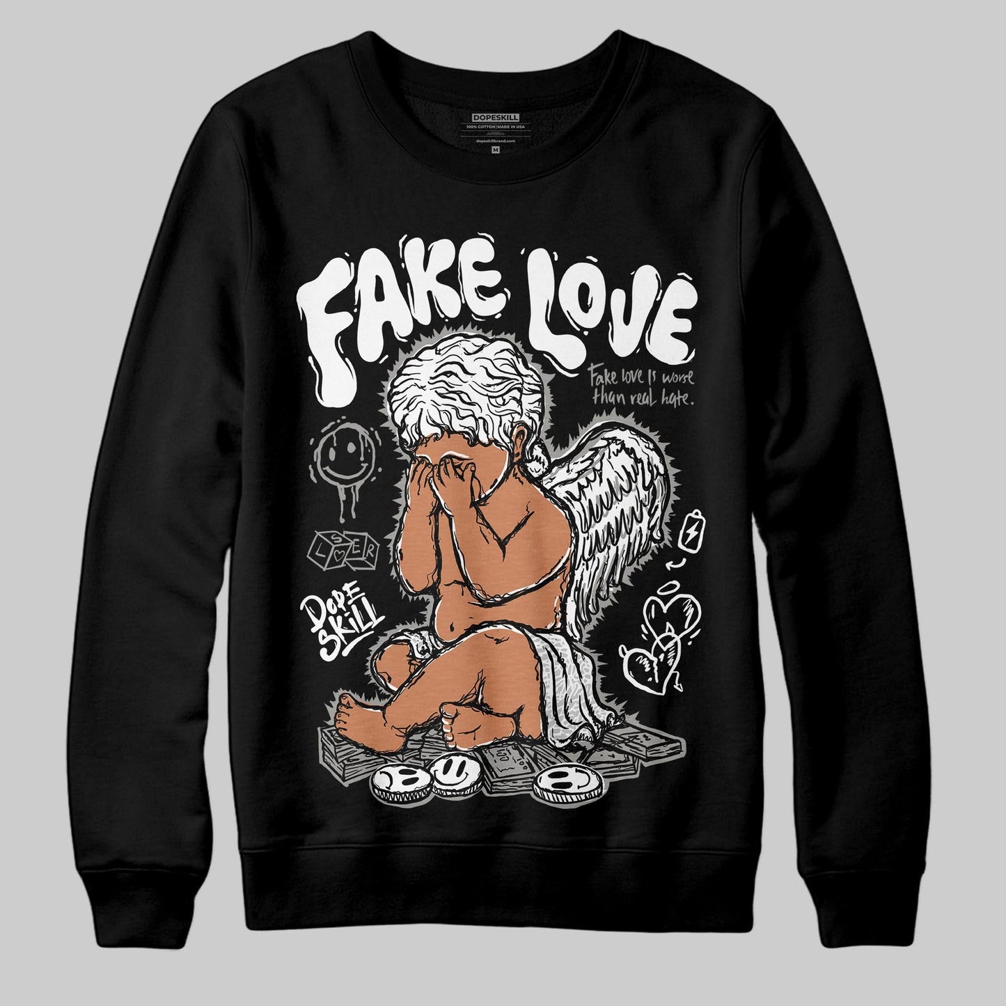 Pure Money 3s DopeSkill Sweatshirt False Love Graphic