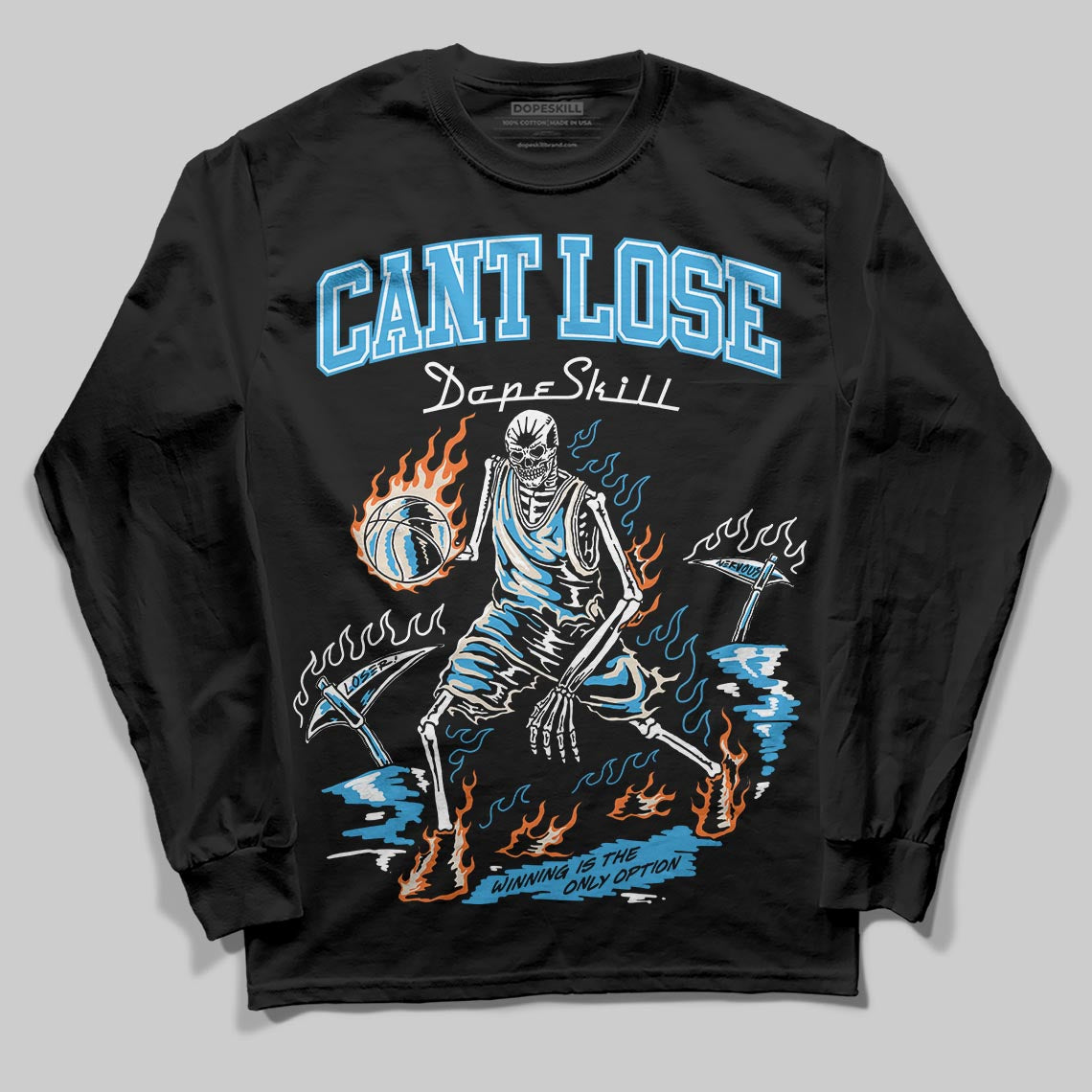 UNC Reimagined 1s DopeSkill Long Sleeve T-Shirt Cant Lose Graphic