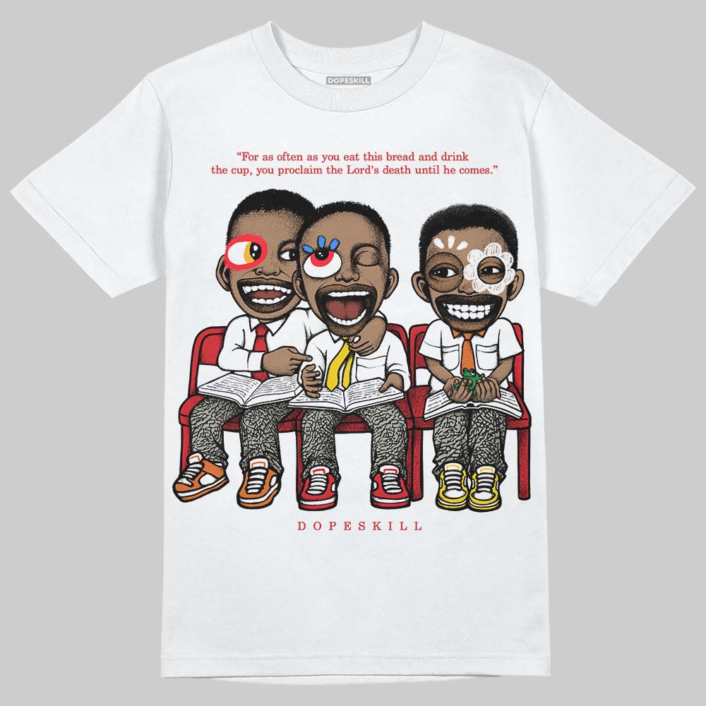 Fire Red 3s DopeSkill T-Shirt First Sunday Graphic