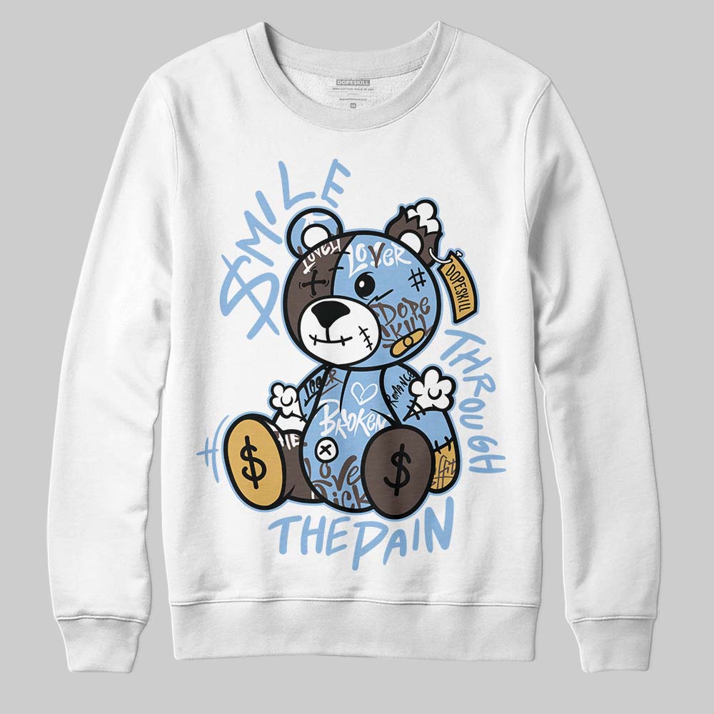 Handball Spezial Light Blue DopeSkill Sweatshirt Smile Through The Pain Graphic