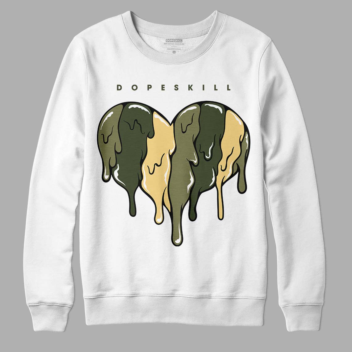 Craft Olive 4s DopeSkill Sweatshirt Slime Drip Heart Graphic