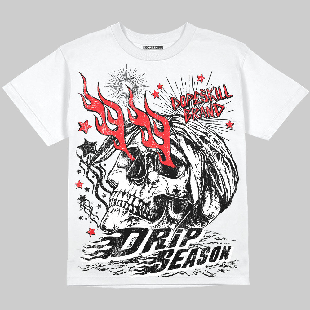 Black and White Collection DopeSkill Oversize Print T-Shirt Drip Season Graphic