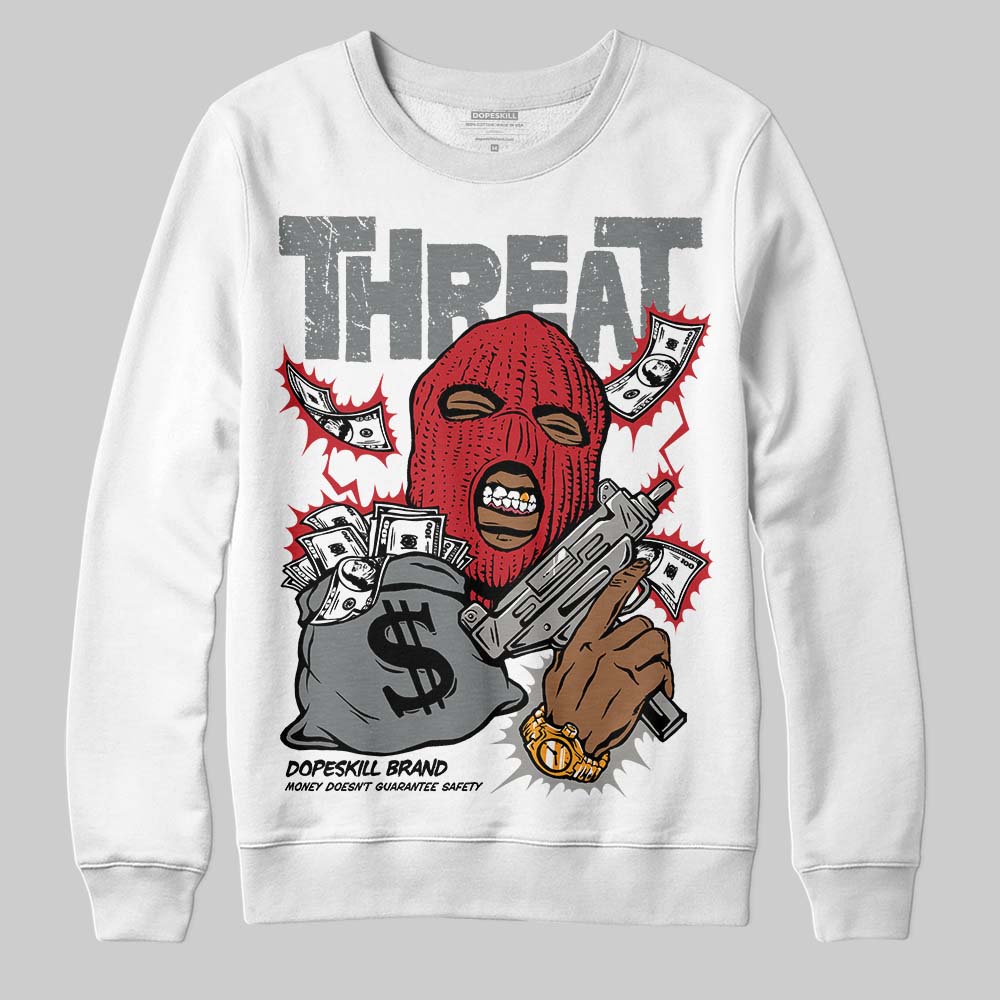 Cool Grey 9s DopeSkill Sweatshirt Under Threat Graphic