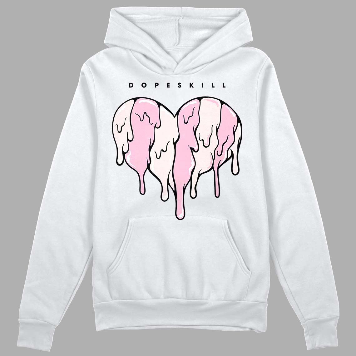 Dunk Low Pink Foam DopeSkill Hoodie Sweatshirt Slime Drip Heart Graphic