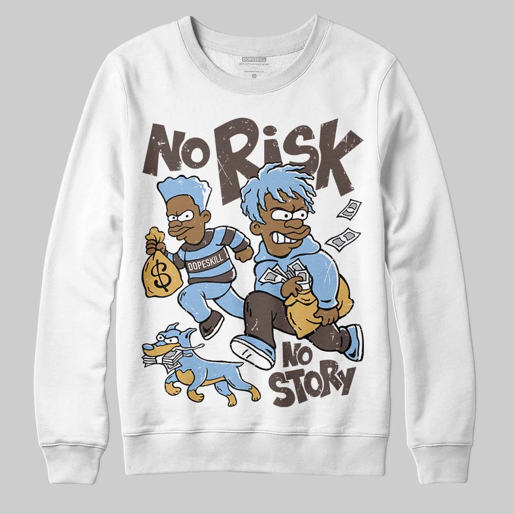 Handball Spezial Light Blue DopeSkill Sweatshirt No Risk No Story Graphic