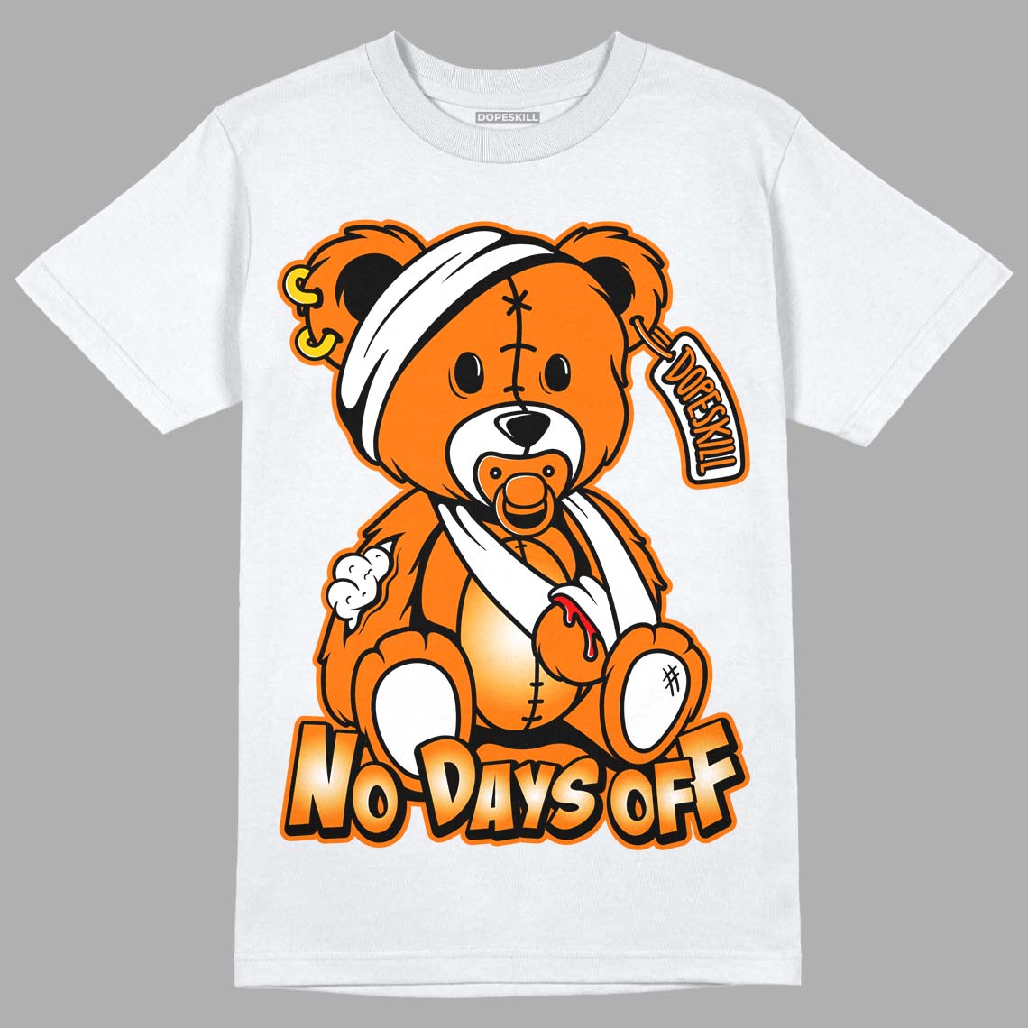 Dunk Low Magma Orange DopeSkill T-Shirt Hurt Bear Graphic