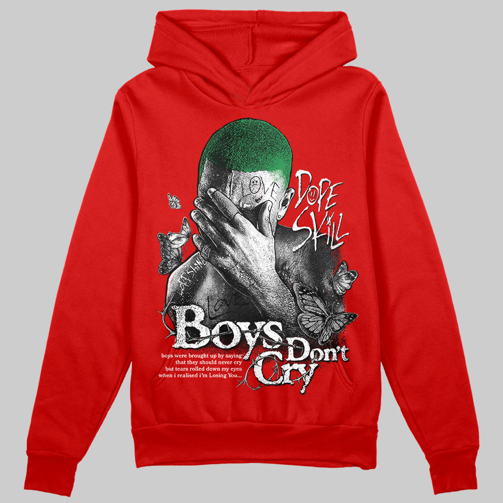 Bred Velvet 11s DopeSkill Red Hoodie Sweatshirt Boys Don't Cry Graphic