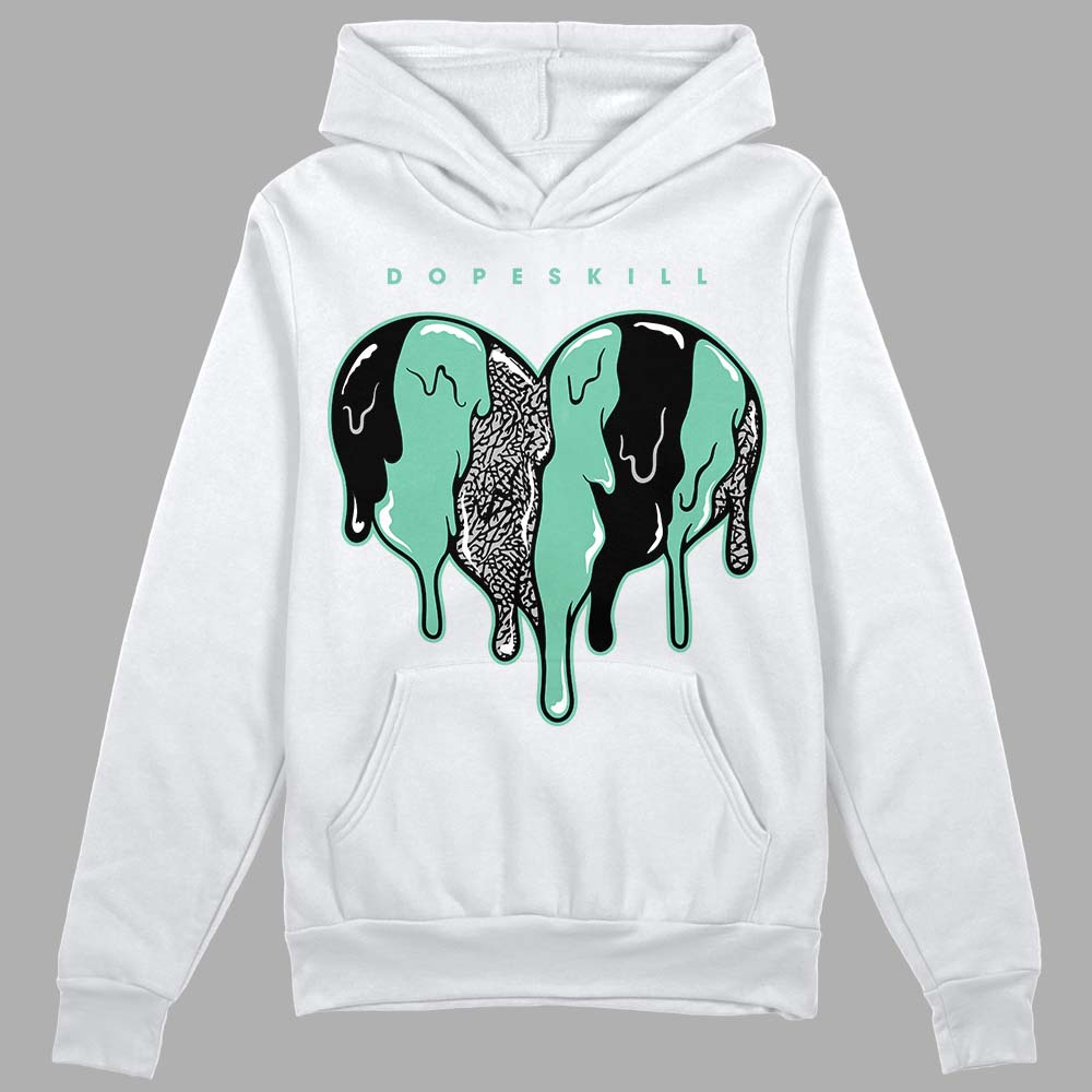 Green Glow 3s DopeSkill Hoodie Sweatshirt Slime Drip Heart Graphic