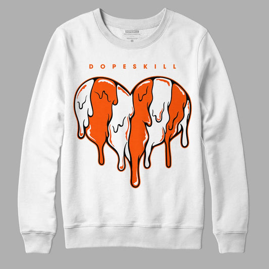 Orange Milk DopeSkill Sweatshirt Slime Drip Heart Graphic