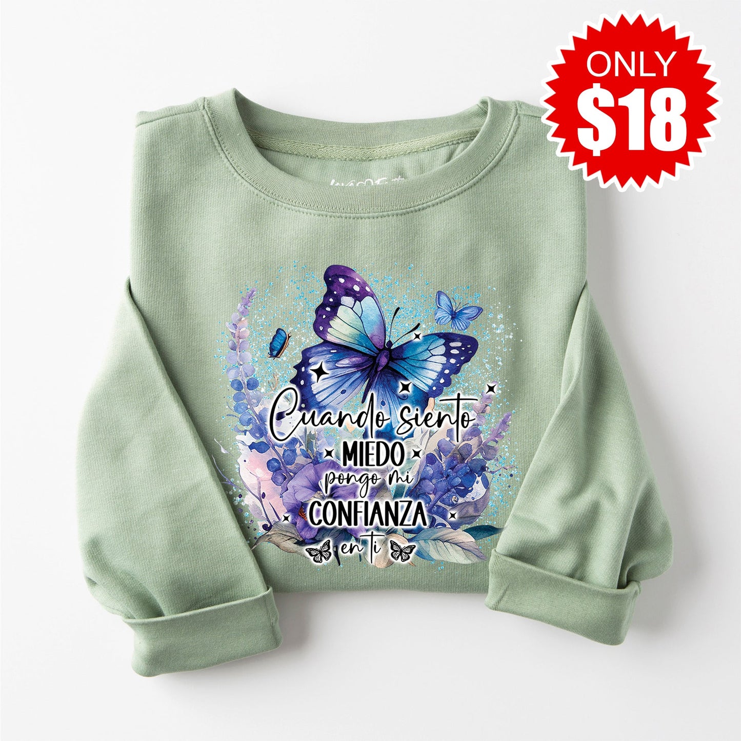 Cuando Siento Sweatshirt - Heather Sage - 18