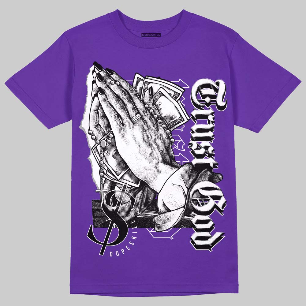 PURPLE Collection DopeSkill Purple T-shirt Trust God Graphic