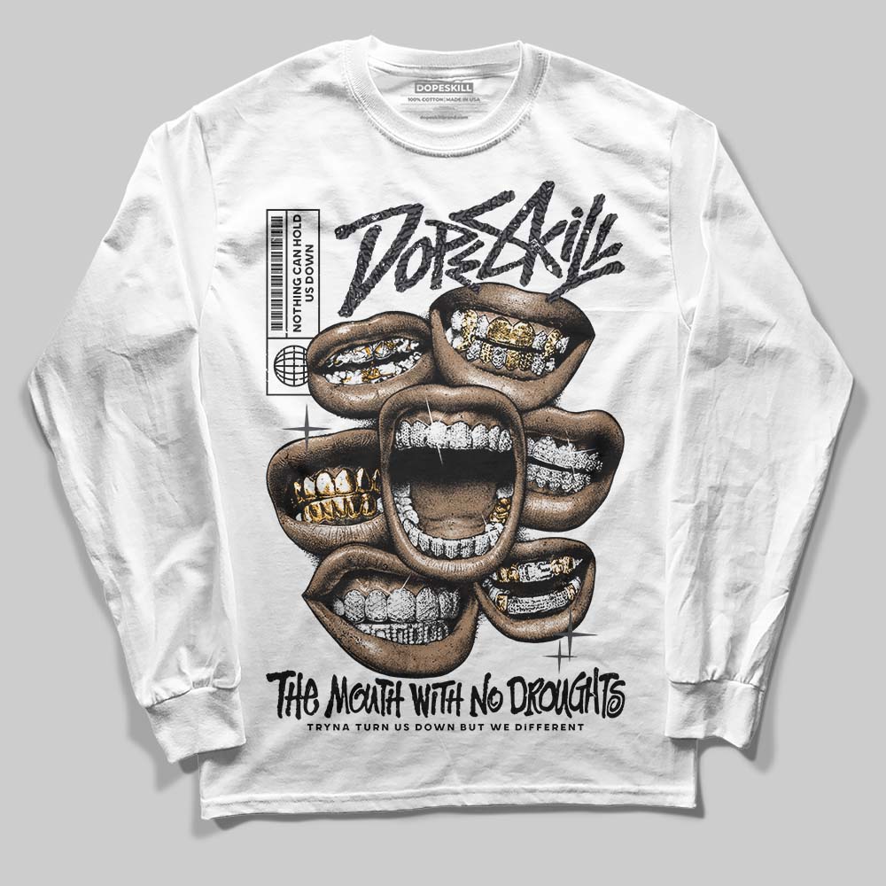 Black Cat 3s DopeSkill Long Sleeve T-Shirt The Mouth With No Droughts Graphic