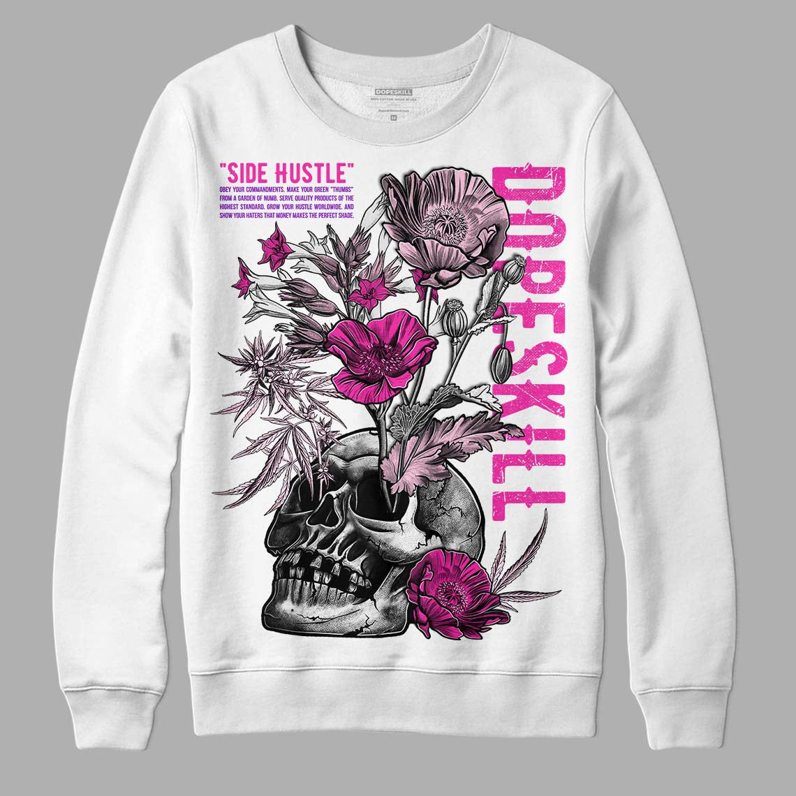 Triple Pink Dunk Low DopeSkill Sweatshirt Side Hustle Graphic