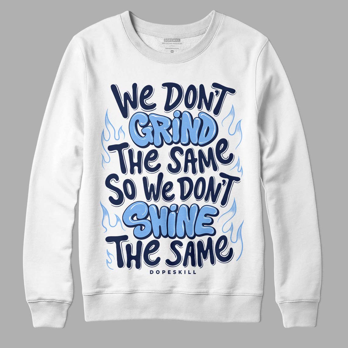 Midnight Navy 5s DopeSkill Sweatshirt Grind Shine Graphic