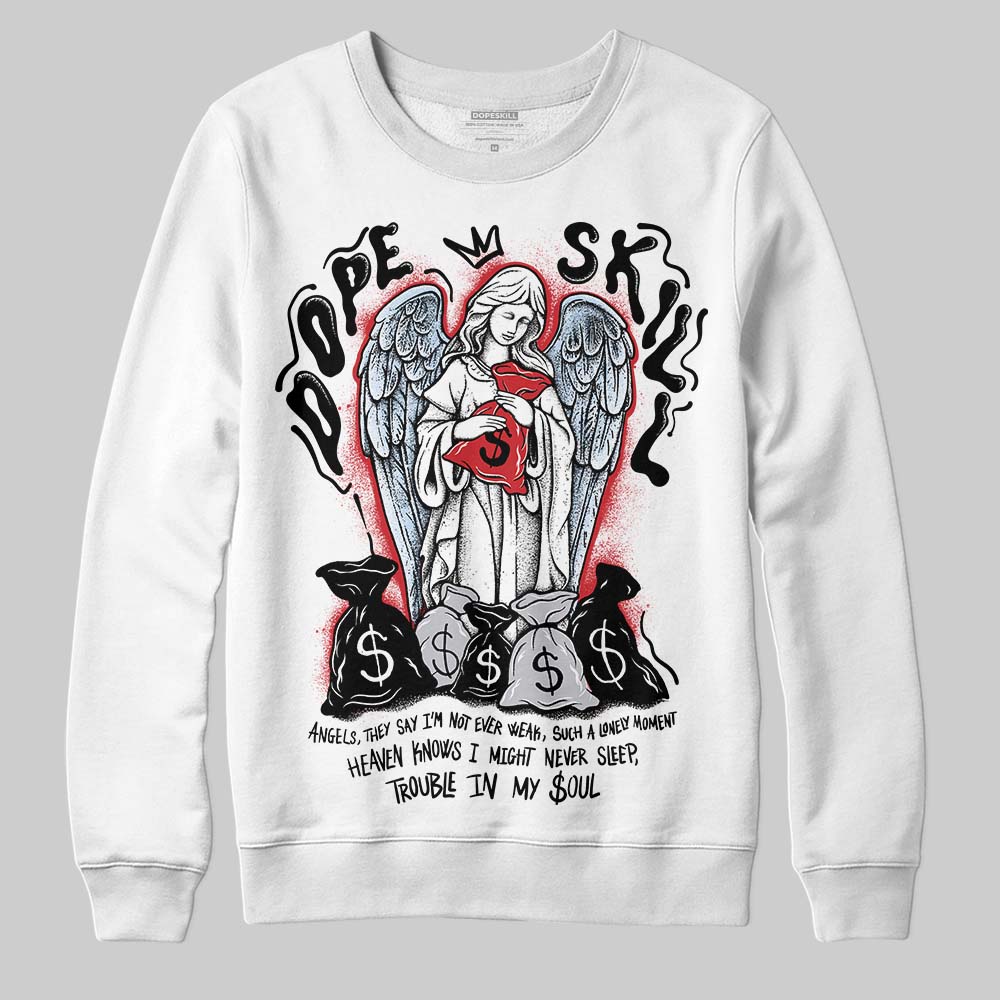 Black Metallic Reimagined 5s DopeSkill Sweatshirt Angels Graphic