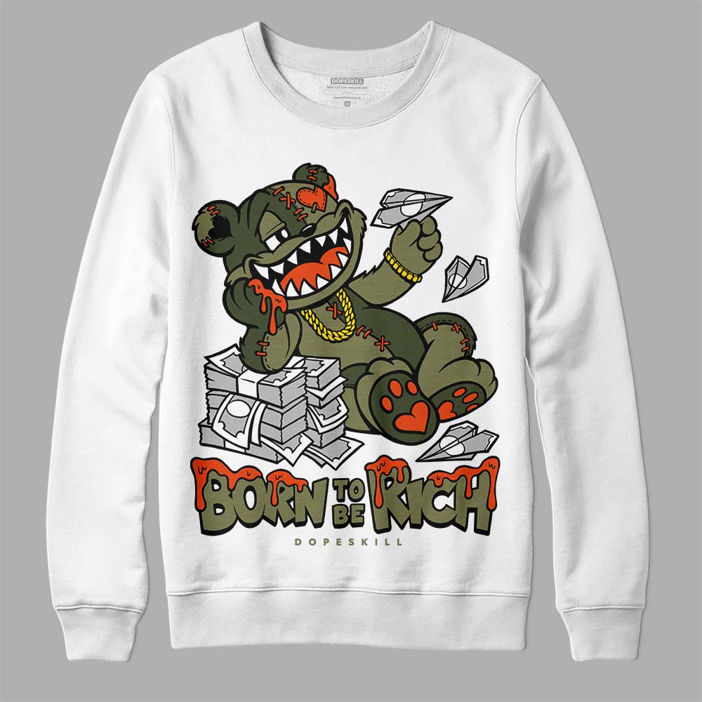 Olive Collection DopeSkill Sweatshirt Born To Be Rich Graphic