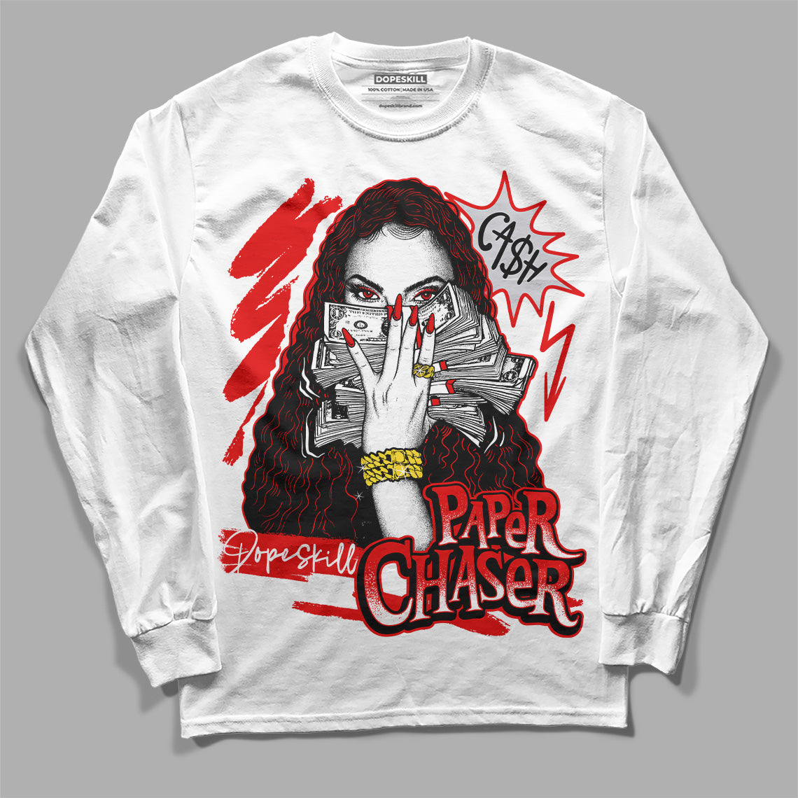 Red Cement 4S DopeSkill Long Sleeve T-Shirt NPC Graphic