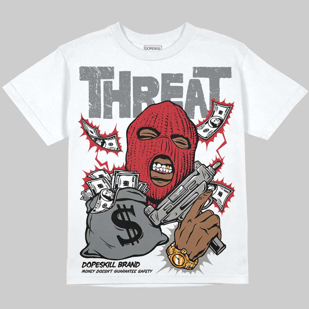 Cool Grey 9s DopeSkill Oversize Print T-Shirt Under Threat Graphic
