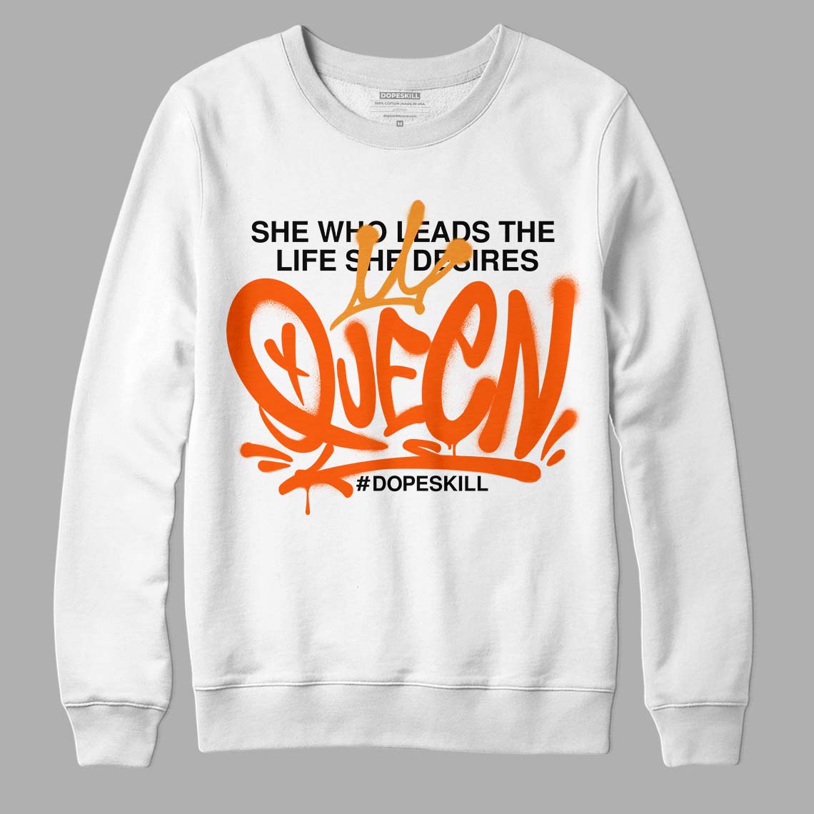 Brilliant Orange 12s DopeSkill Sweatshirt Queen Graphic