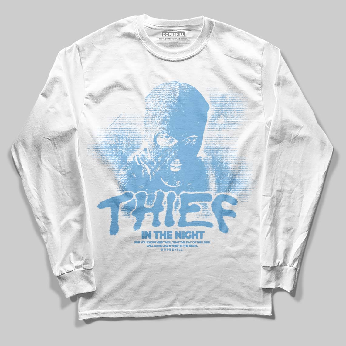 University Blue Collection DopeSkill Long Sleeve T-Shirt Thief In The Night Graphic