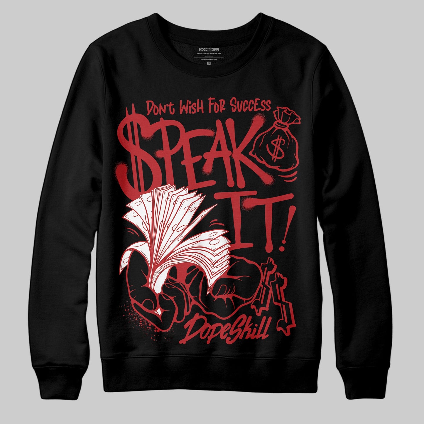 Flu Game 12s DopeSkill Sweatshirt Speak It Graphic