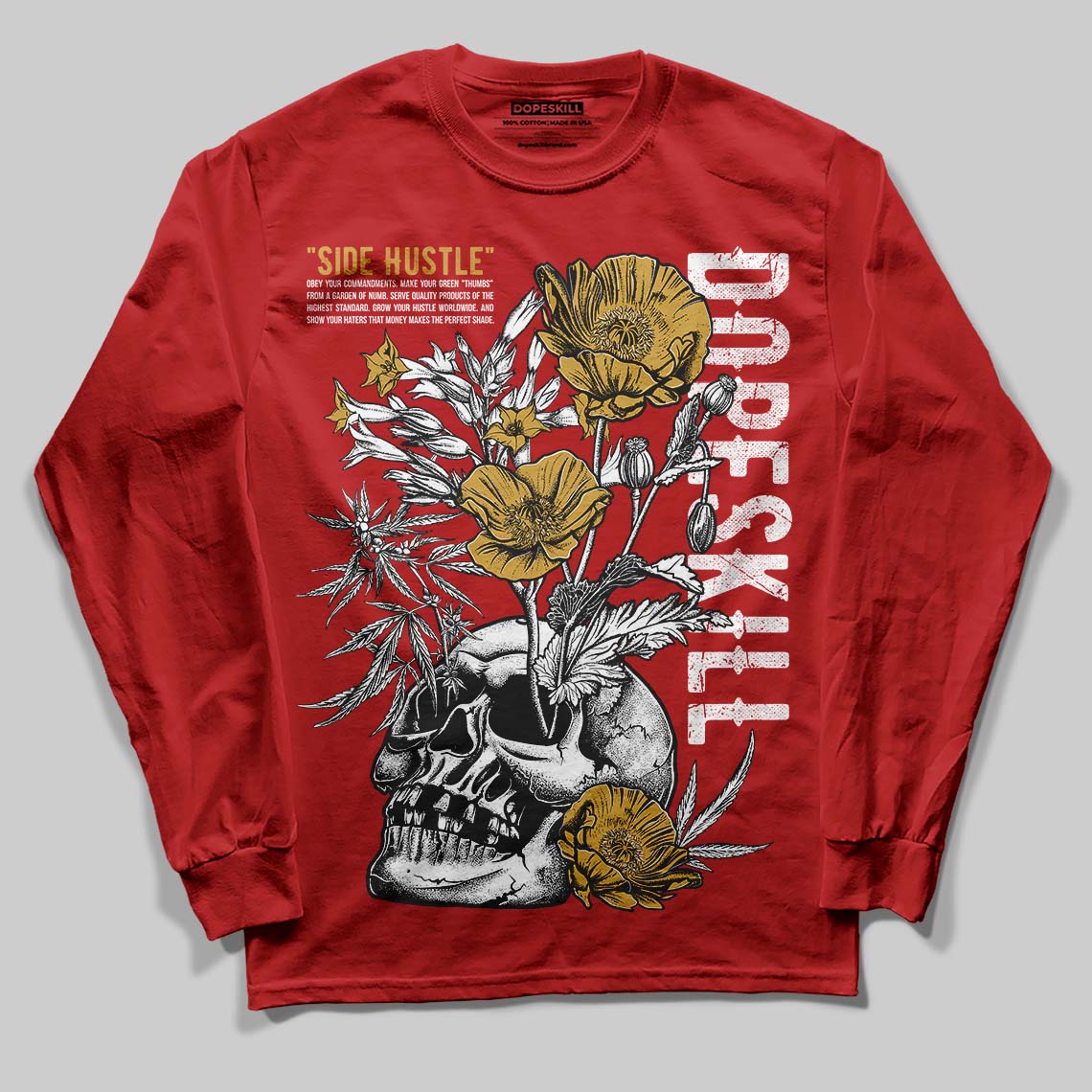 Brick By Brick 4s DopeSkill Long Sleeve T-Shirt Side Hustle Graphic