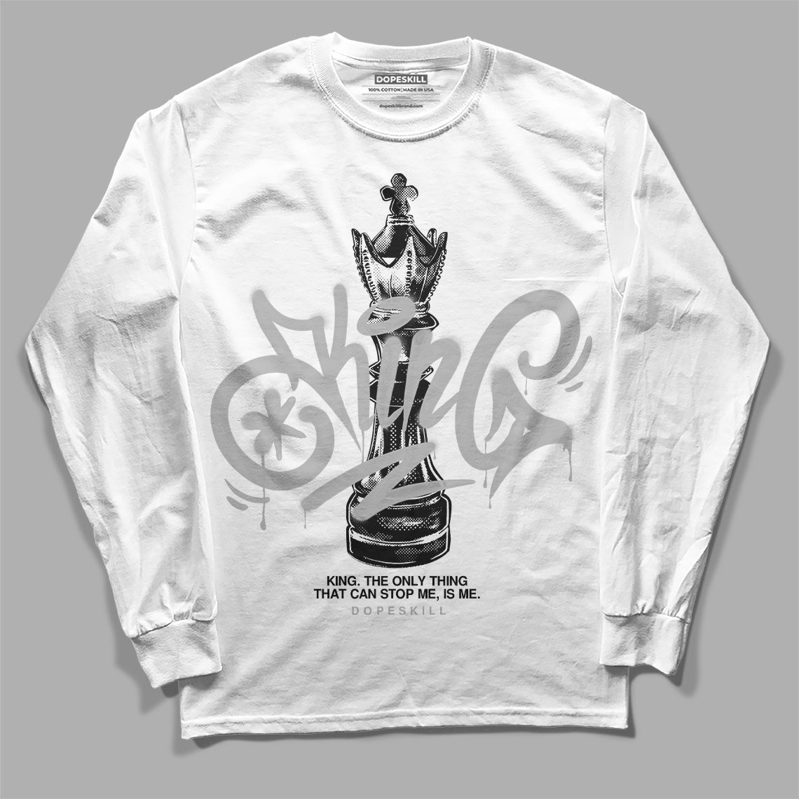 Off Noir 3s DopeSkill Long Sleeve T-Shirt King Chess Graphic