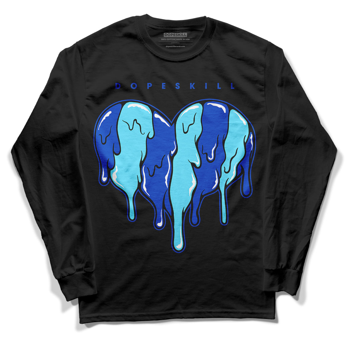 SB Dunk Argon DopeSkill Long Sleeve T-Shirt Slime Drip Heart Graphic