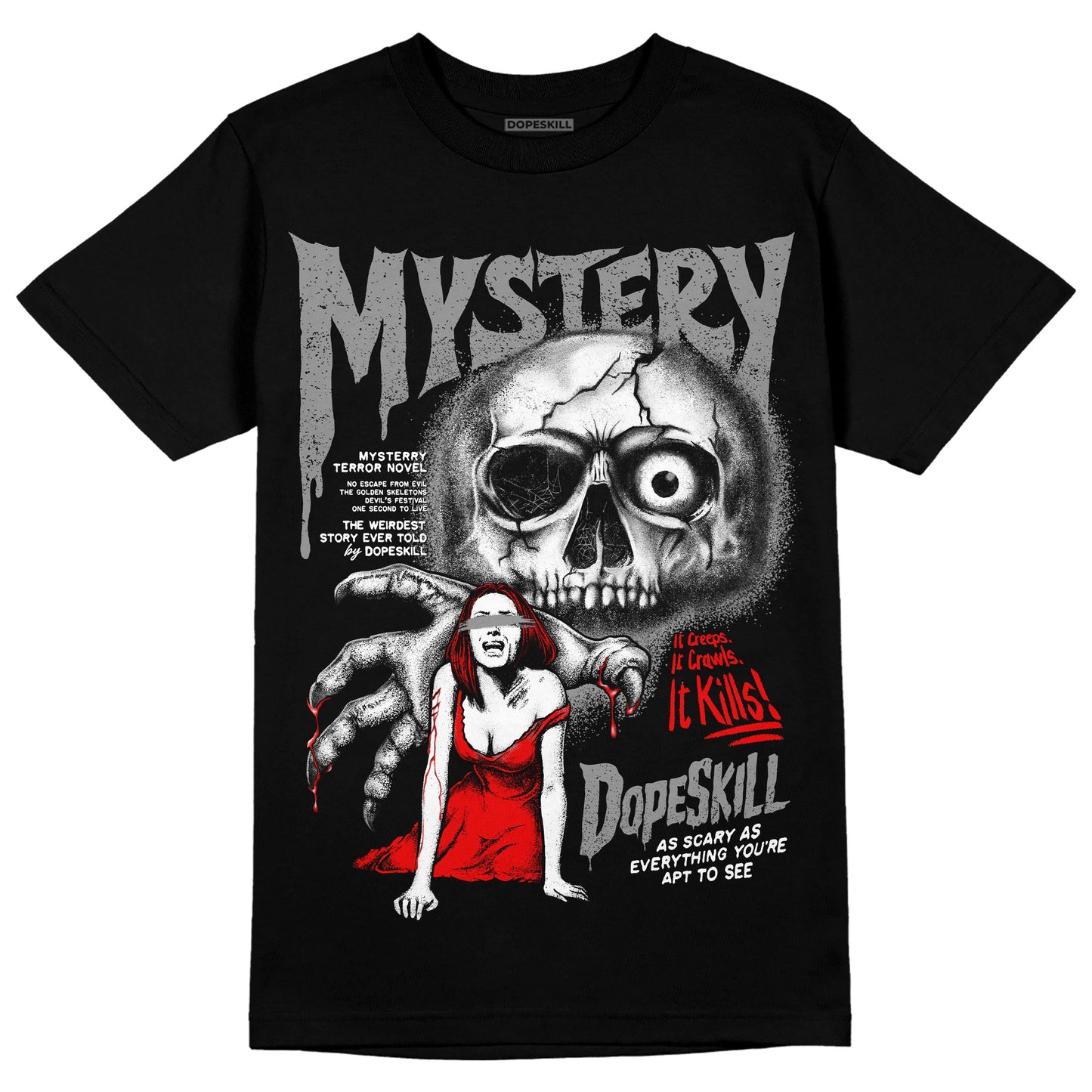 Dunk Panda White Black DopeSkill T-Shirt Mystery Ghostly Grasp Graphic