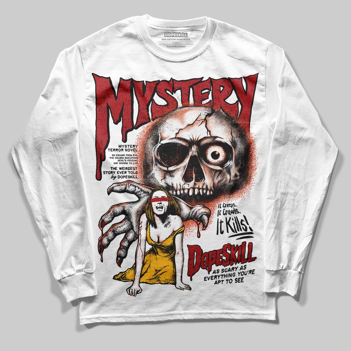 Brick By Brick 4s DopeSkill Long Sleeve T-Shirt Mystery Ghostly Grasp Graphic