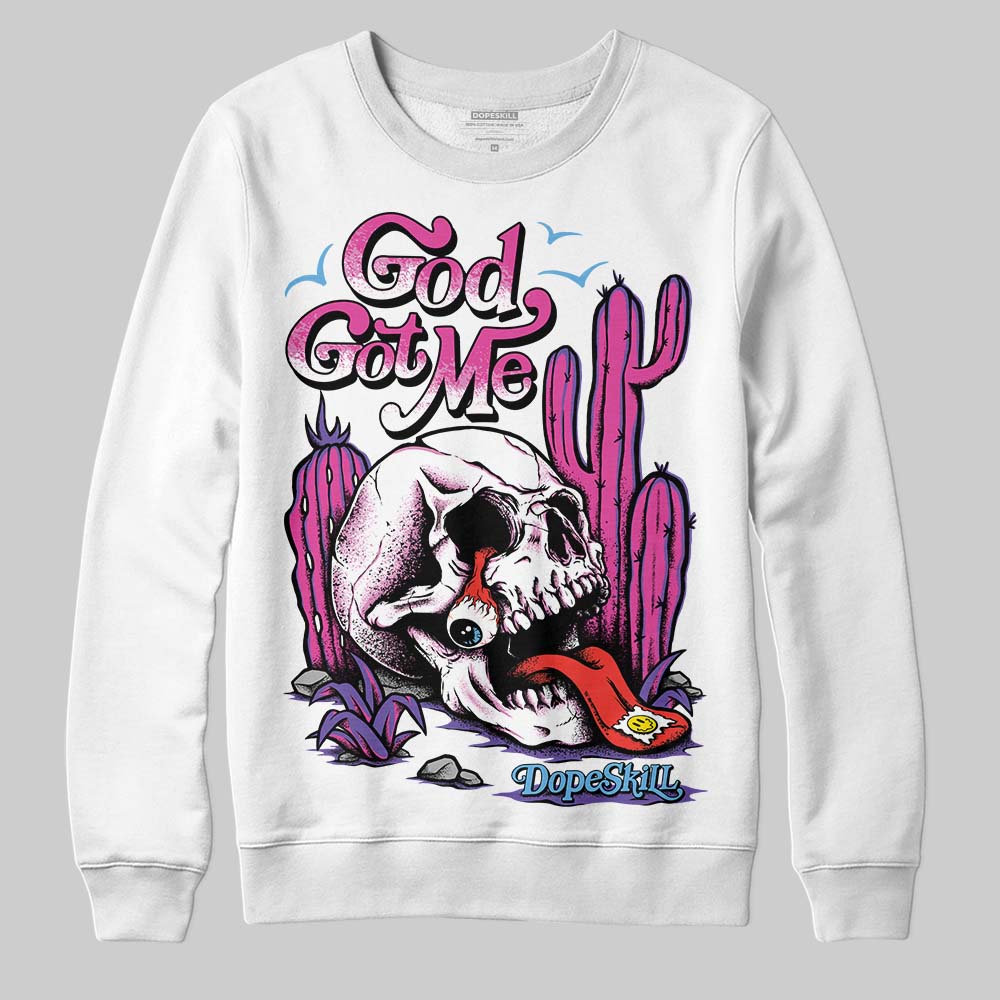 Dunk Active Fuchsia DopeSkill Sweatshirt God Got Me Graphic