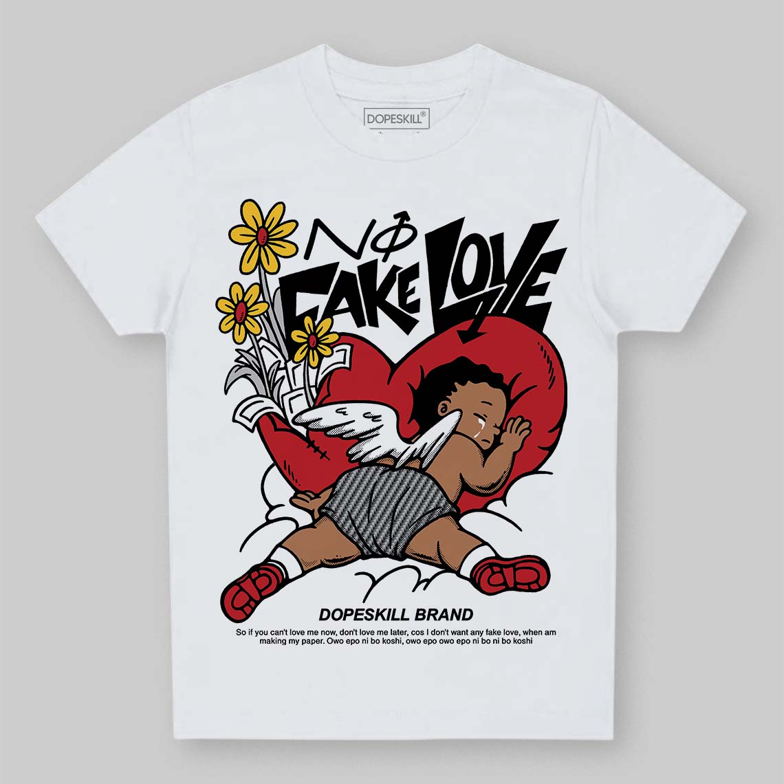 Ferrari 14s DopeSkill Toddler Kids T-shirt No Fake Love Graphic