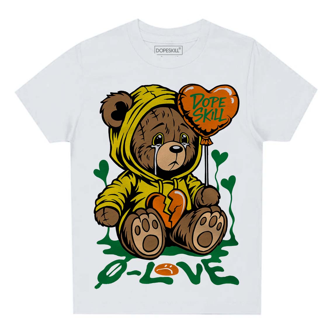 Dunk Reverse Brazil DopeSkill Toddler Kids T-shirt Broken Bear Graphic