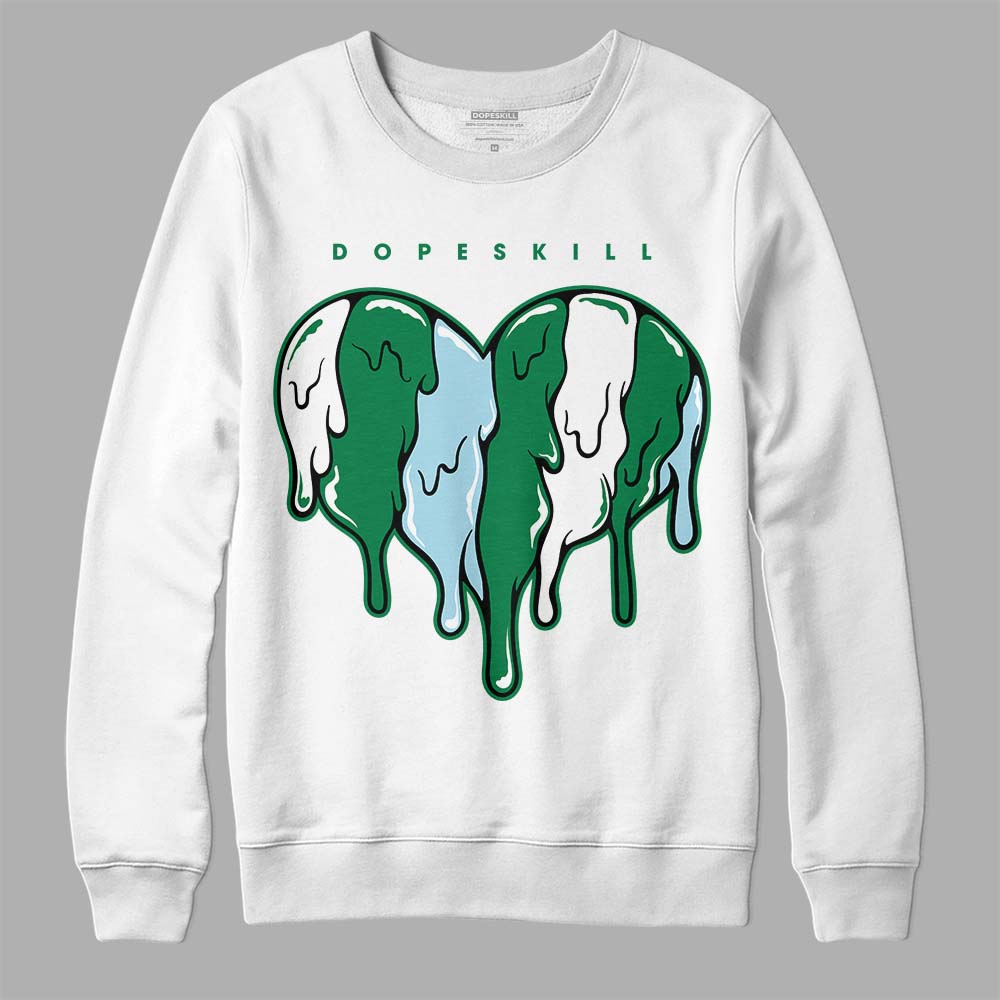 Lucky Green 5s DopeSkill Sweatshirt Slime Drip Heart Graphic