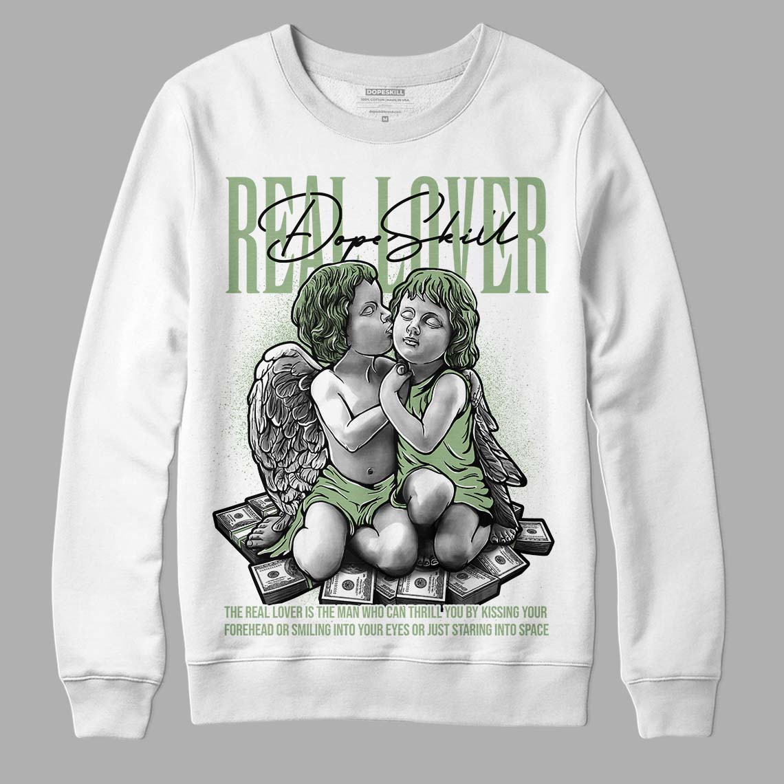 Seafoam 4s DopeSkill Sweatshirt Real Lover Graphic