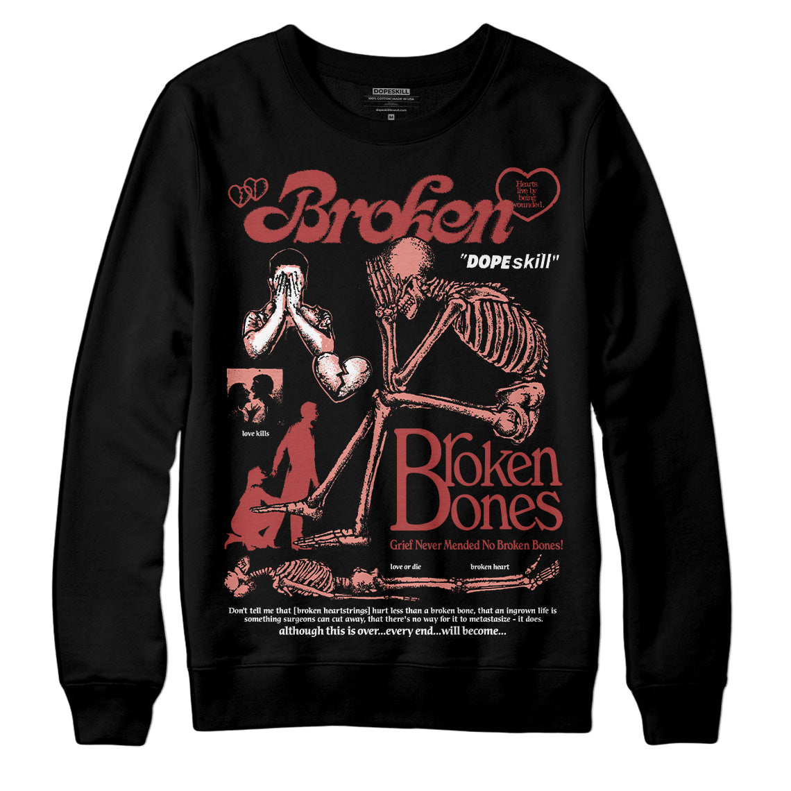 Dune Red 13s DopeSkill Sweatshirt Broken Bones Graphic