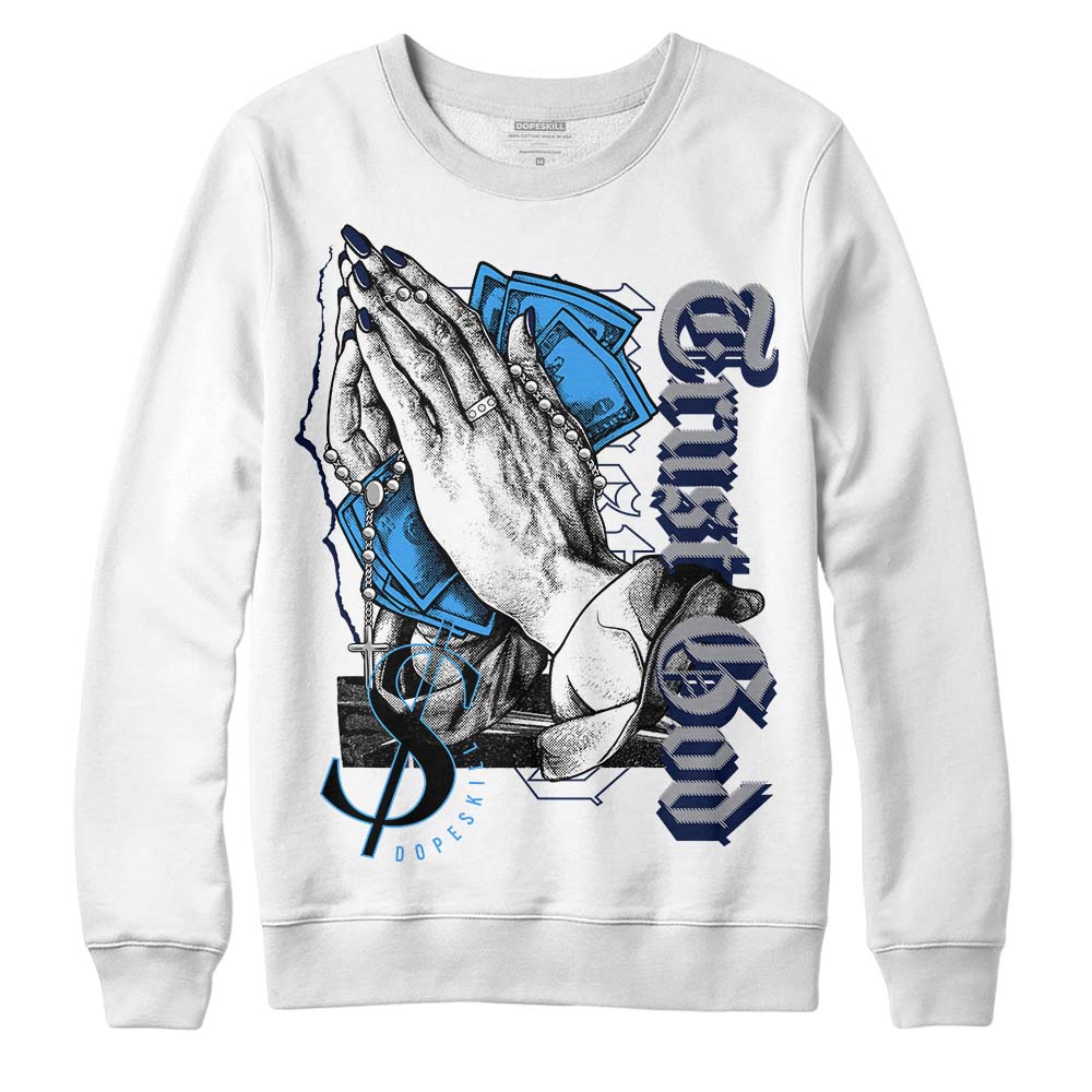 AJ Spizike White Obsidian DopeSkill Sweatshirt Trust God Graphic