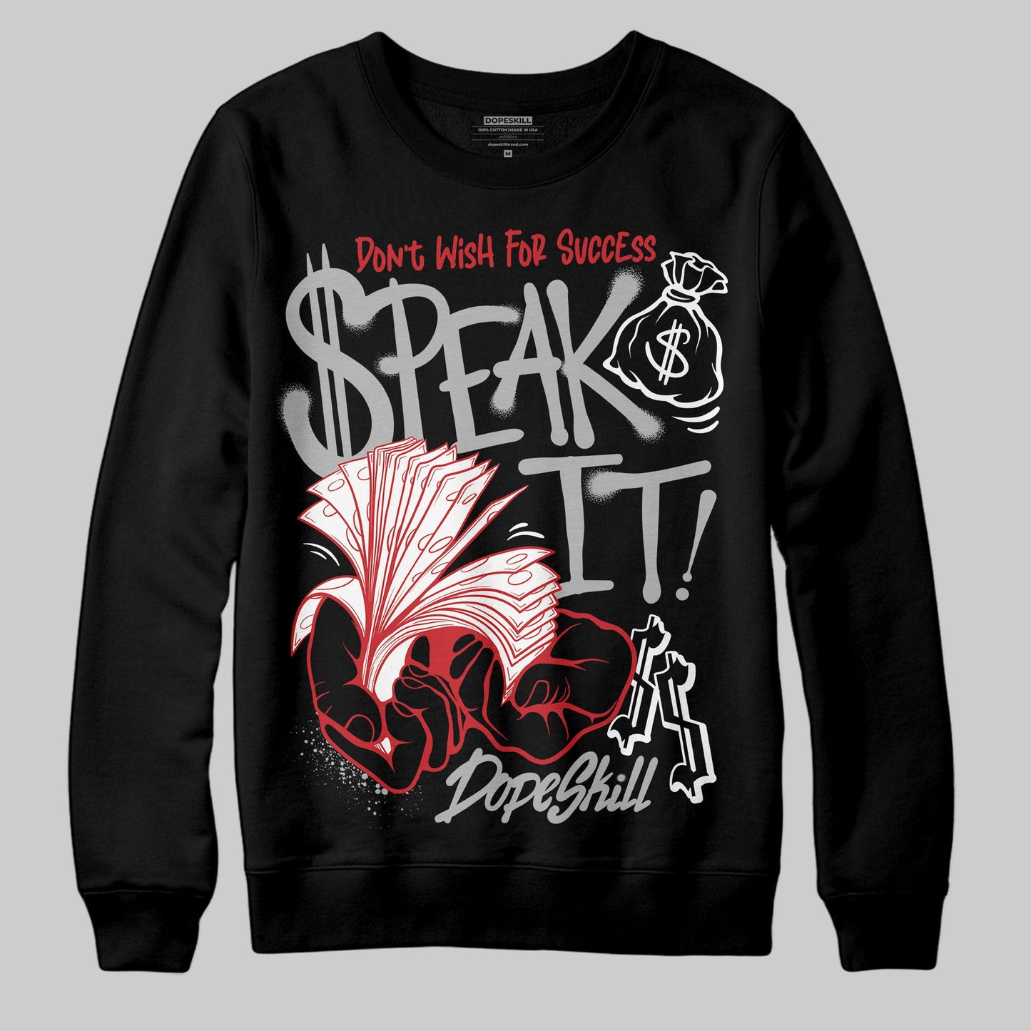 Black Cement 3s DopeSkill Sweatshirt Speak It Graphic