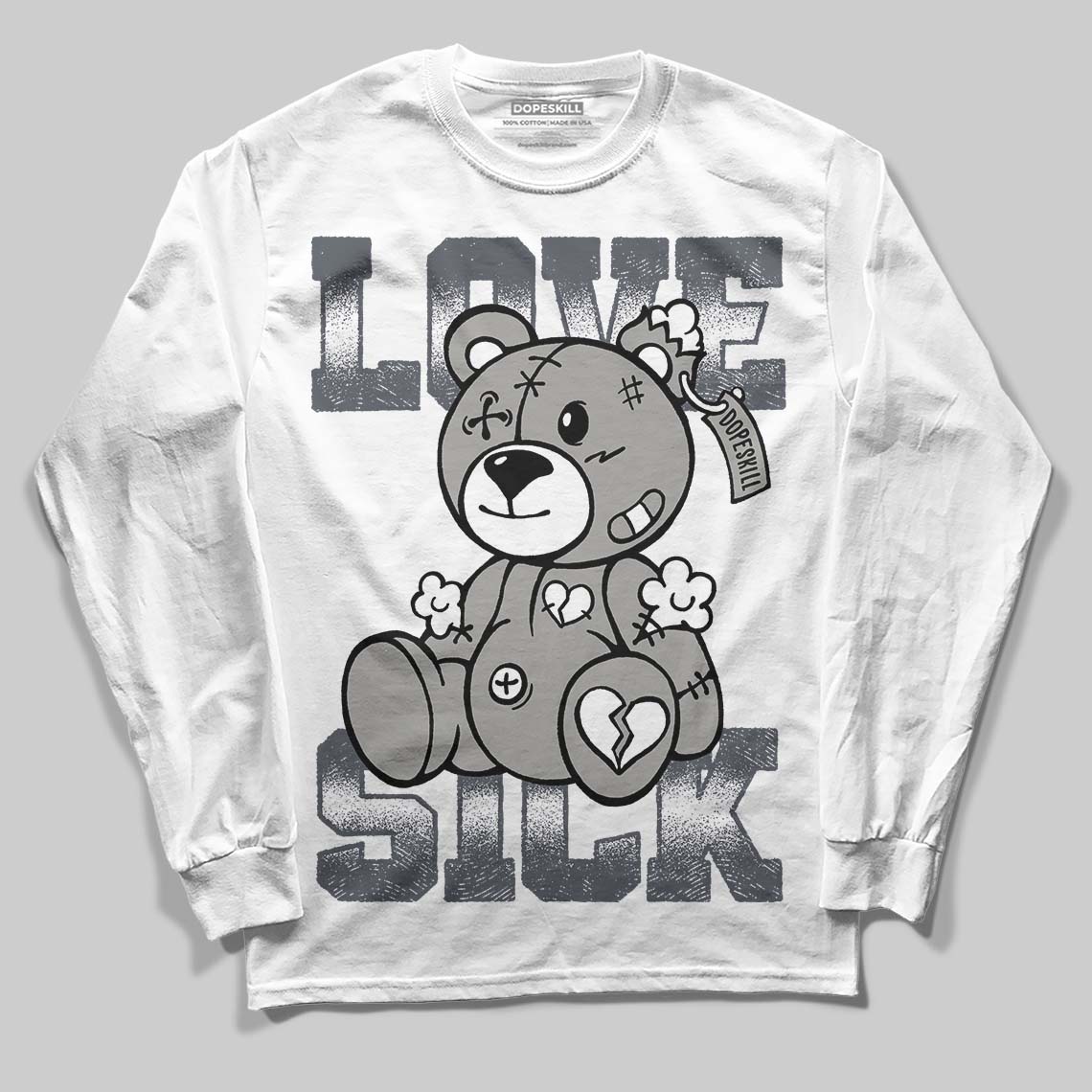 Cool Grey 11s DopeSkill Long Sleeve T-Shirt Love Sick Graphic