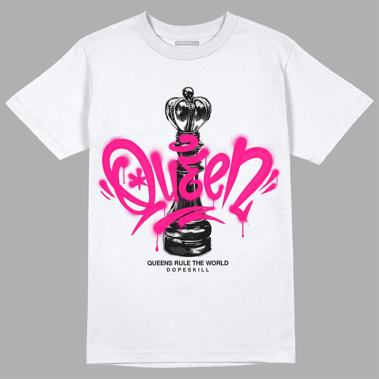 Fierce Pink 1s DopeSkill T-Shirt Queen Chess Graphic