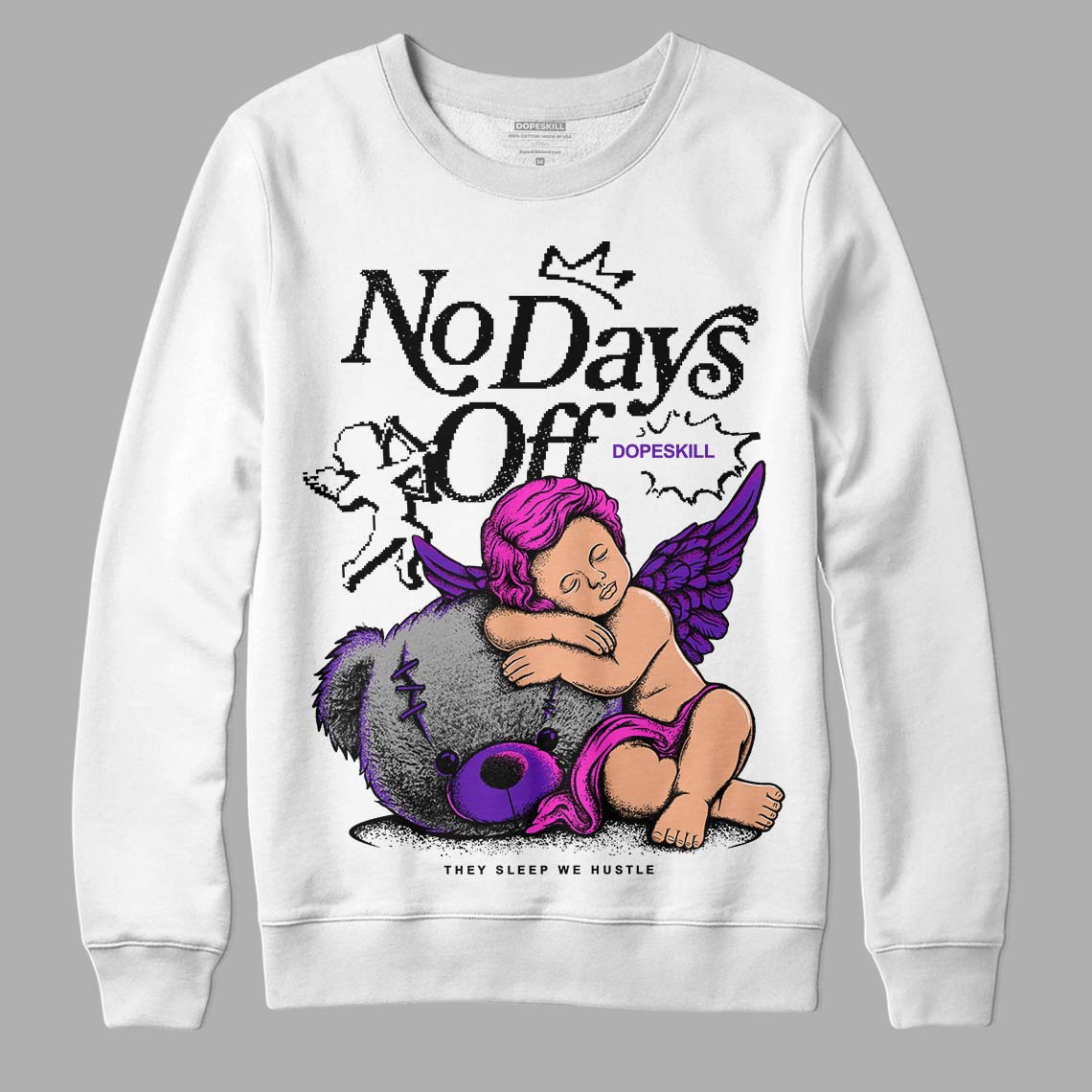 Court Purple 13s DopeSkill Sweatshirt New No Days Off Graphic