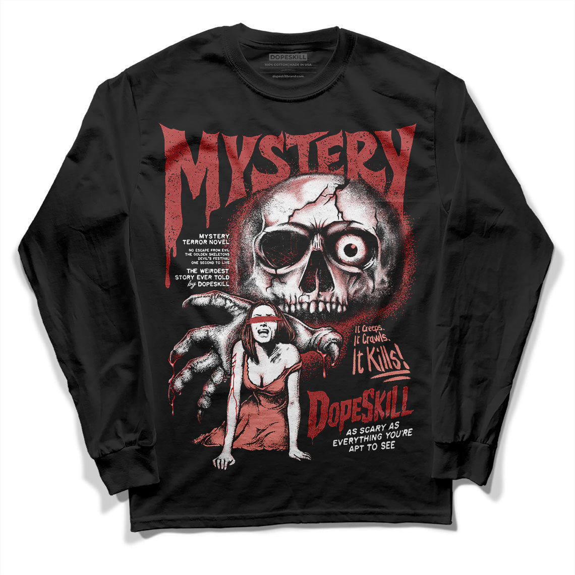 Dune Red 13s DopeSkill Long Sleeve T-Shirt Mystery Ghostly Grasp Graphic
