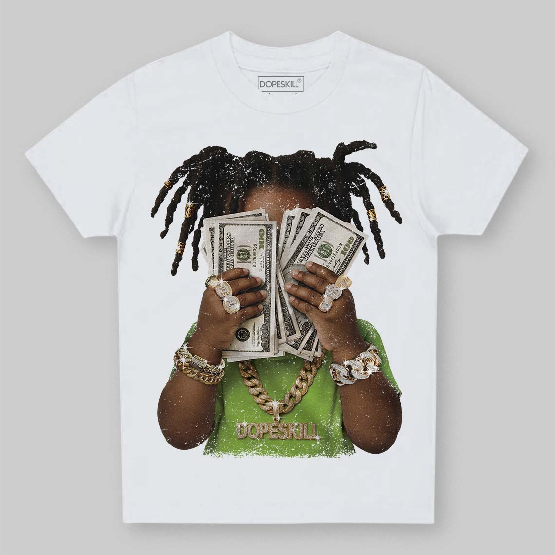Neon Green Collection DopeSkill Toddler Kids T-shirt Rich Youth Graphic