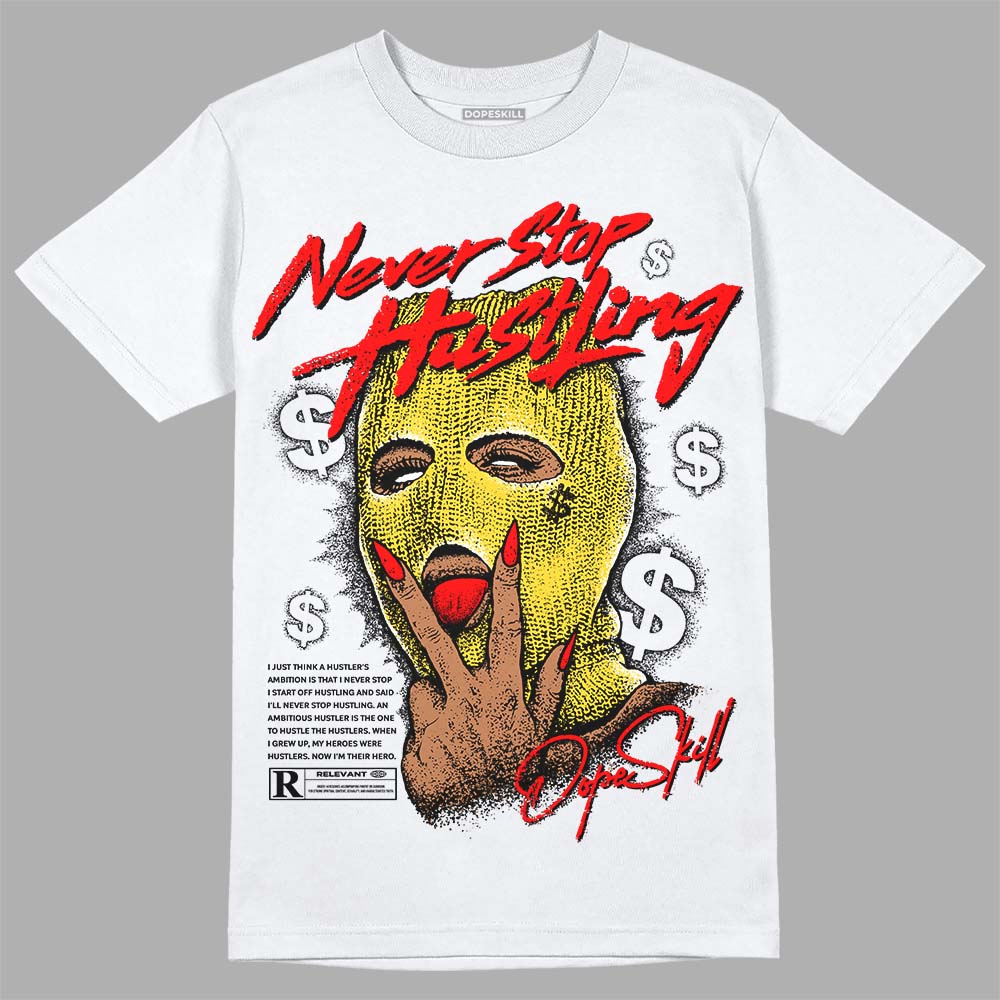Black Tour Yellow AJ 4 Thunder DopeSkill Unisex T-Shirt Never Stop Hustling Graphic