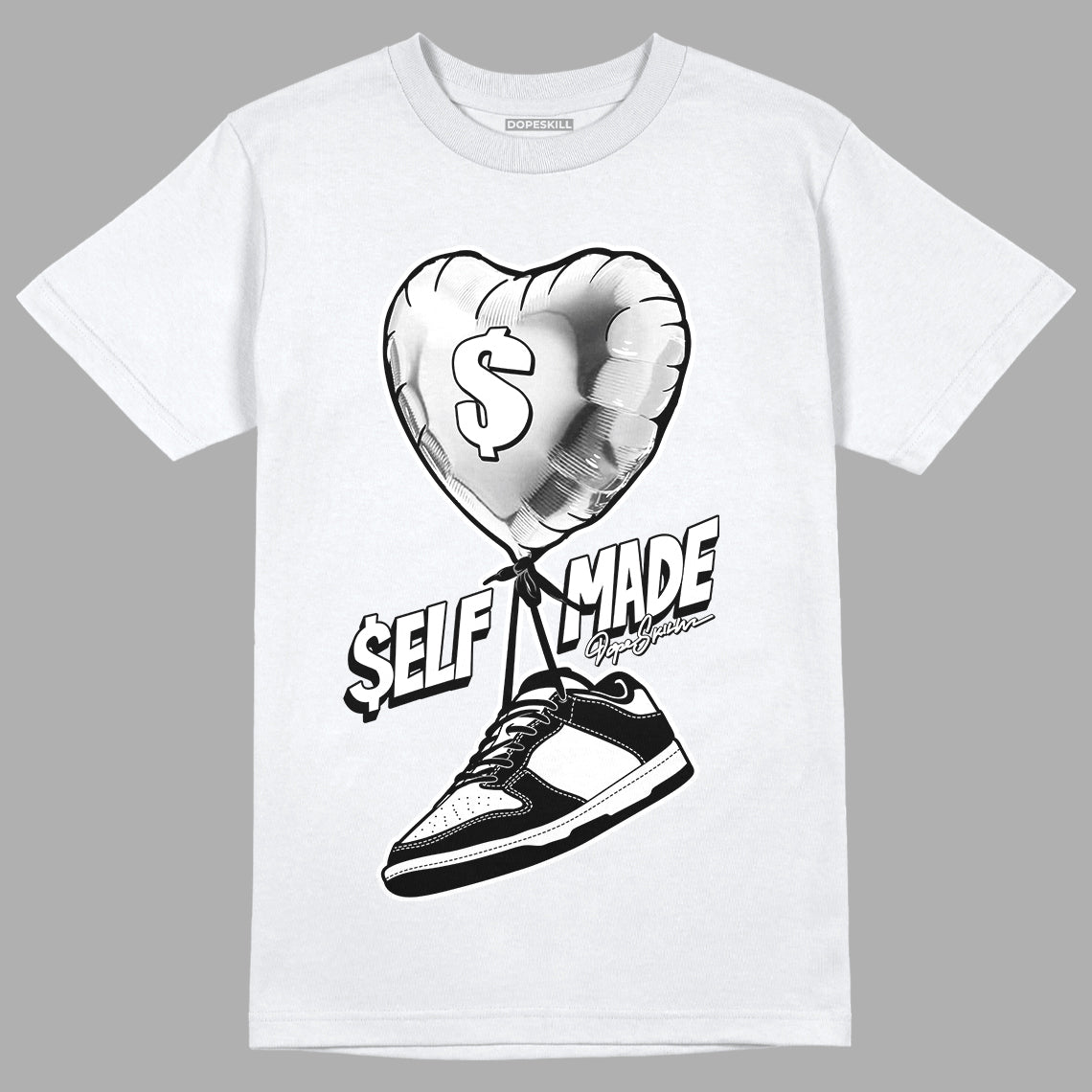 Dunk Low Panda White Black DopeSkill T-Shirt Self Made Graphic