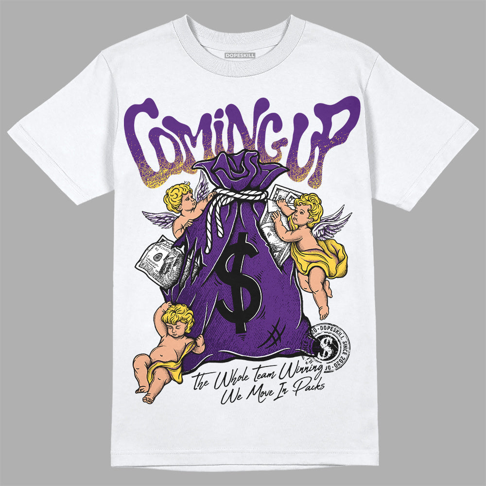 Field Purple 12s DopeSkill T-Shirt Money Bag Coming Up Graphic