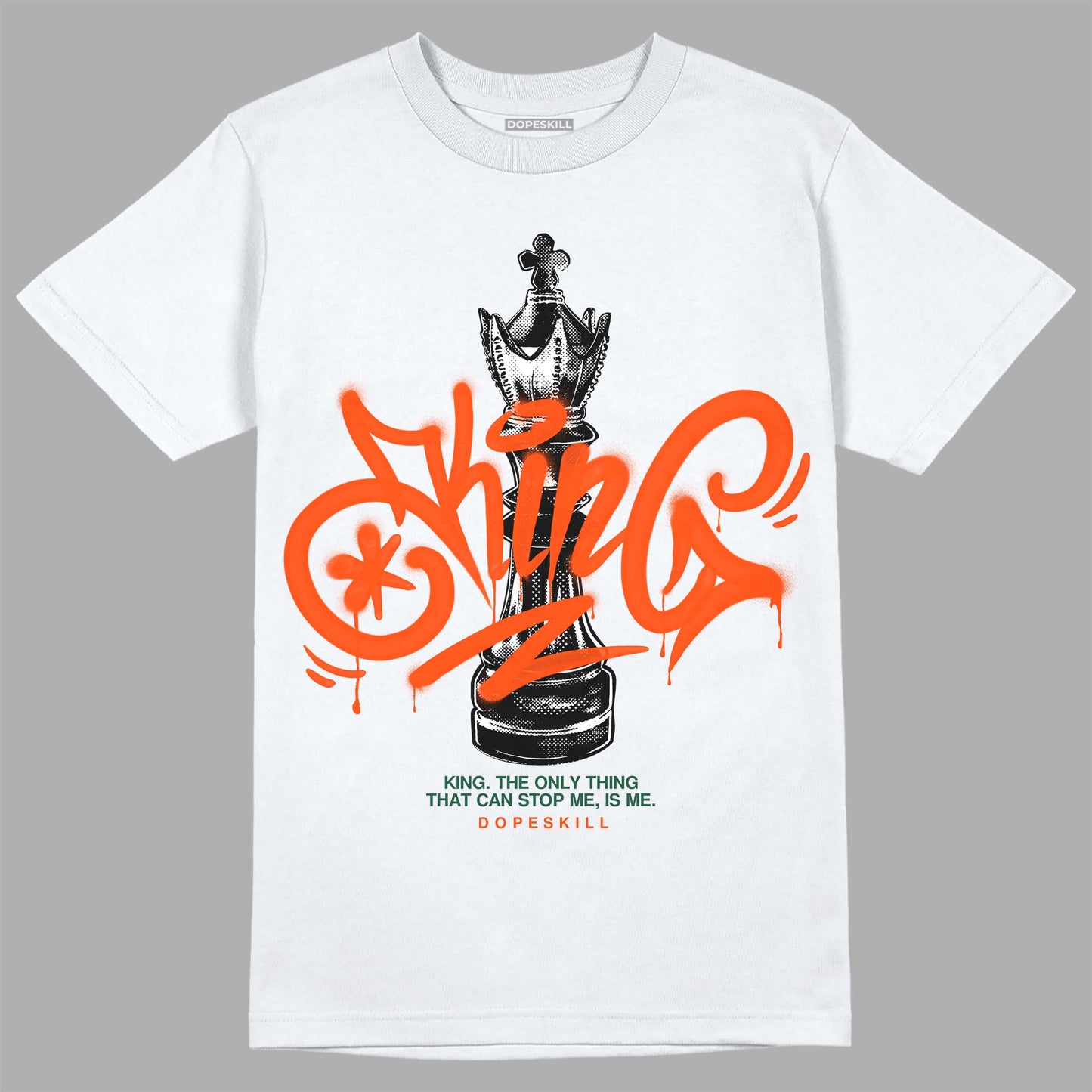 Dunk Low Team Dark Green Orange DopeSkill T-Shirt King Chess Graphic